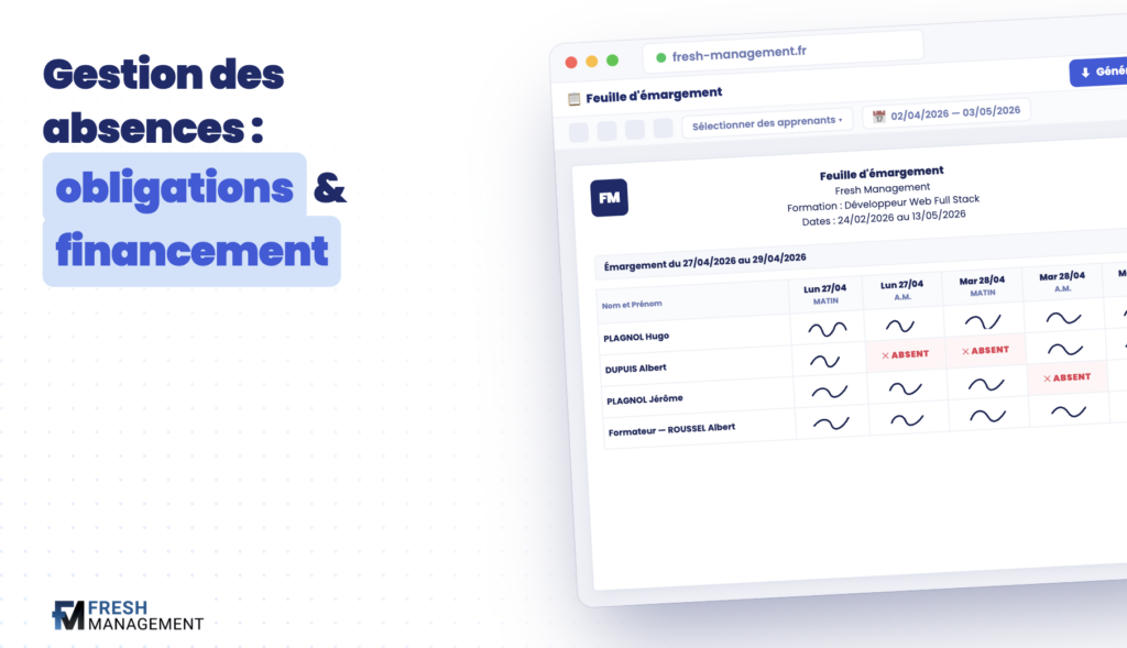 Gestion des absences en formation professionnelle