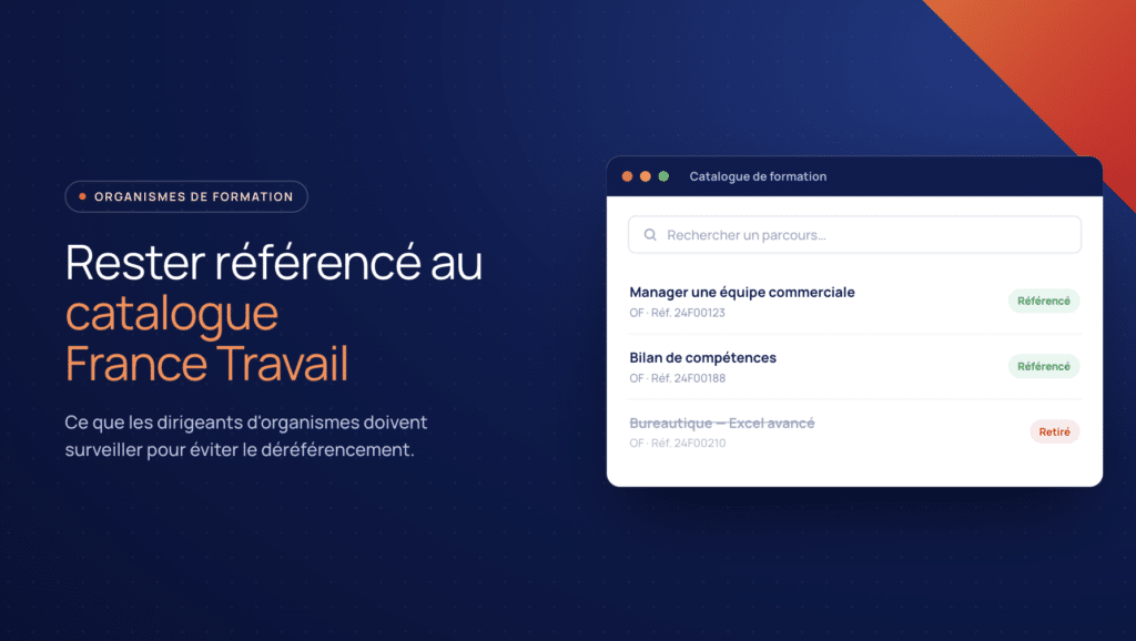 Contrôle qualité catalogue France Travail