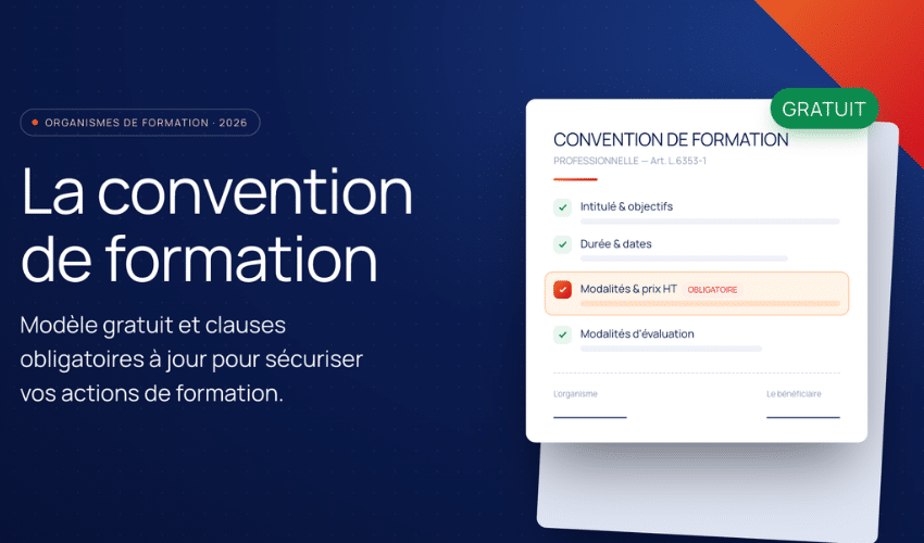 Convention de formation modèle gratuit