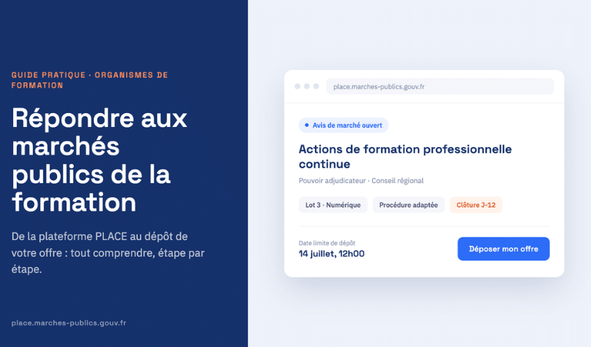 le guide pratique pour les organismes de formation qui veulent répondre aux appels d'offres de l'État